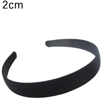 1Pcs Black Eenvoudige Brede Hoofdband 1.5 2 2.5 3 4Cm Meisje Vrouwen Diy Sieraden Materiaal Doek Hoofdband Semi-Afgewerkte Haar Acce zwart C