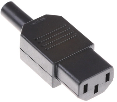 1Pcs Black IEC 320 C13 Female Plug Rewirable Power Connector 3pin Socket 10A /250V IEC C13 Female Connector