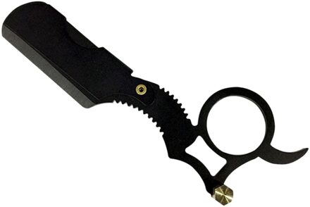 1Pcs Black Rvs Barber Razor Baard Wenkbrauw Scheren Tool Voor Mannen Scheermessen