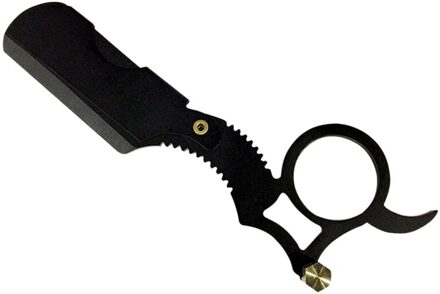1Pcs Black Rvs Barber Razor Baard Wenkbrauw Scheren Tool Voor Mannen Scheermessen