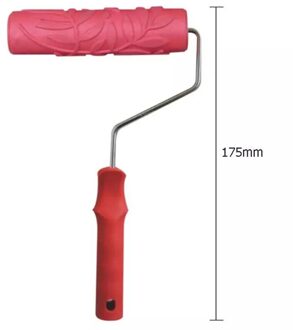 1Pcs Bladeren Patroon Rubber Roller Reliëf Textuur Patroon Verf Roller Kwast Tool Thuis Wanddecoratie