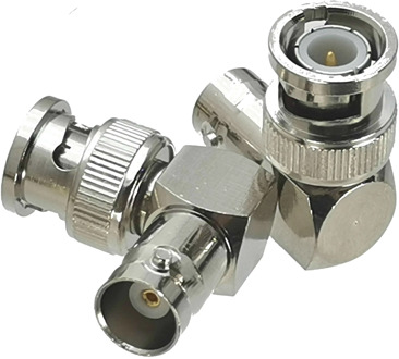 1Pcs BNC Male plug to BNC Female jack Right angle RF Adapter Connector Coaxial High Quanlity