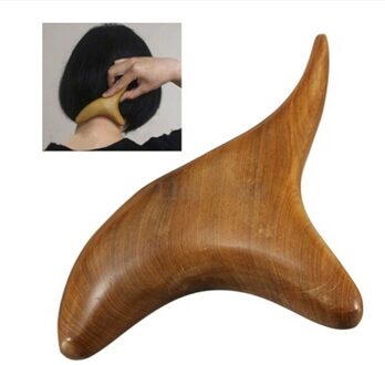1Pcs Body Neck Relax Bloedcirculatie Houten Massager Driehoek Trigeminus Geurige Hout Reflexologie Guasha Tool Spa Therapie 8