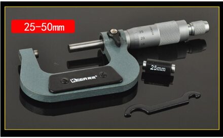 1Pcs Buiten Micrometer Nauwkeurigheid 0.01Mm Draad Schaal Micrometer Spiral Micrometer Sub-Cal Voor Mechanist Schuifmaat Meten 25-50mm