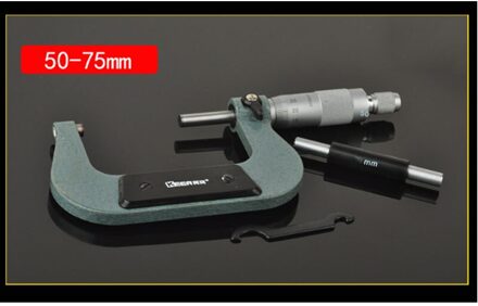 1Pcs Buiten Micrometer Nauwkeurigheid 0.01Mm Draad Schaal Micrometer Spiral Micrometer Sub-Cal Voor Mechanist Schuifmaat Meten 50-75mm
