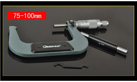1Pcs Buiten Micrometer Nauwkeurigheid 0.01Mm Draad Schaal Micrometer Spiral Micrometer Sub-Cal Voor Mechanist Schuifmaat Meten 75-100mm