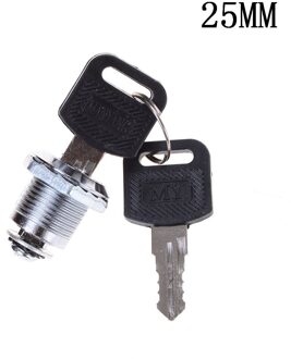 1Pcs Cam Cilinder Sloten Deur Kabinet Mailbox Ladekast Locker Security Meubels Sloten Met Plastic Toetsen Hardware 25mm