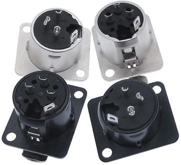 1PCS Cannon XLR metal socket YS145 YS146 male female 3 pin for microphone connector YS145BG YS146BG