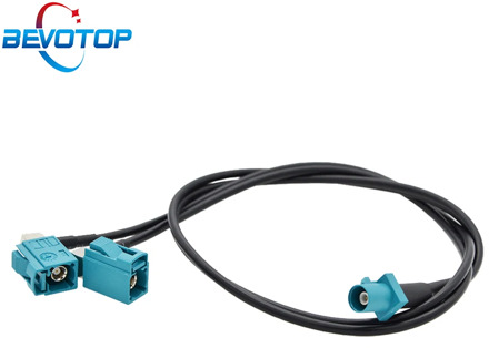 1PCS Car GPS Navigation Antenna Extension Cable Fakra Z 1x Male to 2x Female Right Angle Jack Y Type 50ohm RG174 RF Coax Cable