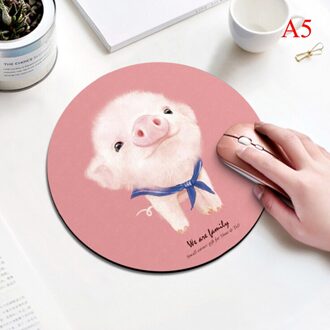 1pcs cartoon dier patroon muismat 20*3 cm ronde rubber muismat kantoor computer thuis non- slip desk pad A5