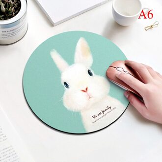1pcs cartoon dier patroon muismat 20*3 cm ronde rubber muismat kantoor computer thuis non- slip desk pad A6