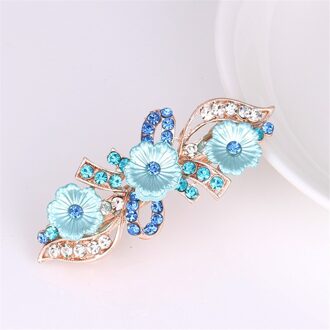 1Pcs Chic Mode Metalen Blad Vorm Haar Clip Haarspeldjes Strass Parel Haarspeld Baret Haar Klauwen Vrouwen Haar Styling Tool roze