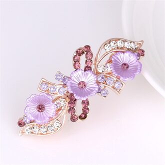 1Pcs Chic Mode Metalen Blad Vorm Haar Clip Haarspeldjes Strass Parel Haarspeld Baret Haar Klauwen Vrouwen Haar Styling Tool wit