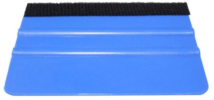 1Pcs Cleaning Wassen Auto Schraper Met Vilt Zuigmond Tool Film Wikkelen Cleaning Tools Auto Styling Vinyl Pp Venster Ijs remover Blauw