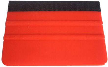 1Pcs Cleaning Wassen Auto Schraper Met Vilt Zuigmond Tool Film Wikkelen Cleaning Tools Auto Styling Vinyl Pp Venster Ijs remover Rood