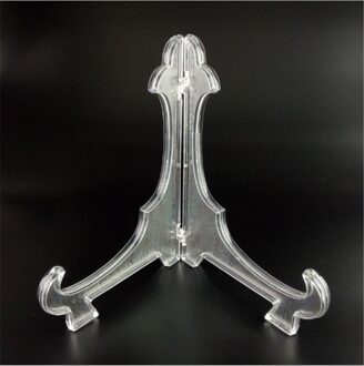 1Pcs Clear Plastic Ezels Plaat Houders Display Afdruiprek Fotolijst Boek Voetstuk Houder Display Stand Stander transparant S 3 duim