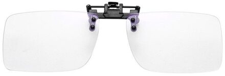 1Pcs Clip Op Blauw Licht Filter Blokkeert Bril Kantoor Computer Anti Blue Ray Clip Op Brillen Uv Trekontlasting voor Vrouwen Mannen wit