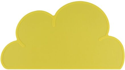 1Pcs Cloud Vorm Placemat Kids Plaat Mat Waterdichte Siliconen Placemat Makkelijk Schoon Antislip Waterdichte Isolatie Tafel mat geel