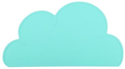 1Pcs Cloud Vorm Placemat Kids Plaat Mat Waterdichte Siliconen Placemat Makkelijk Schoon Antislip Waterdichte Isolatie Tafel mat groen