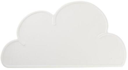 1Pcs Cloud Vorm Placemat Kids Plaat Mat Waterdichte Siliconen Placemat Makkelijk Schoon Antislip Waterdichte Isolatie Tafel mat wit
