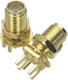 1Pcs Connector SMA Female jack Bulkhead Nut Solder PCB Clip edge Mount RF Adapter Coaxial High Quanlity