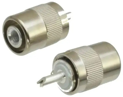 1PCS Connector UHF male PL259 plug solder RG58 RG142 LMR195 RG400 RF cable Silver