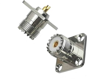 1Pcs Connector Uhf SO239 Vrouwelijke Jack 4-Gaten Flens Soldeer Voor Panel Mount Rf Coaxiale Adapter More than 50stk