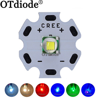 1PCS CREE XML XM-L T6 LED U2 10W Cold White Warm White Blue Red Green UV LED Emitter Diode with 12mm 14mm 16mm 20mm PCB for DIY