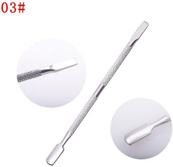1Pcs Cuticle Pushers Double Head Rvs Nail Cuticle Pushers Remover Dode Huid Pusher Cleaner Manicure Nail Art Gereedschap 03