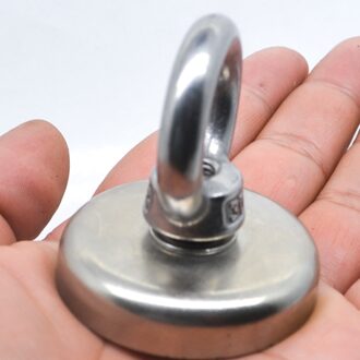 1Pcs D20-D60 Sterke Krachtige Neodymium Magneet Haak Salvage Magneet Rivier Vissen Apparatuur Houder Trekken Montage Pot Met Ring D60AIHUAN