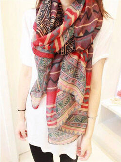 1PCS Dame Vintage Vrouwen Lange Zachte Voile Print Sjaals Shawl Sjaal Lente Zomer Vrouwen Sjaal