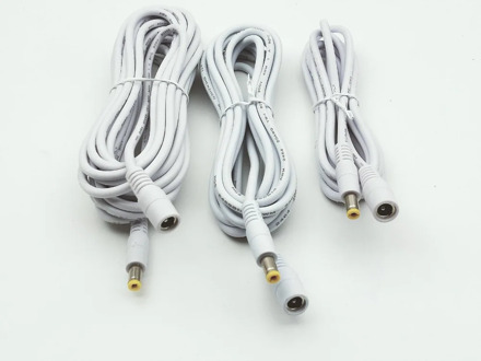 1pcs DC 5A 12V 5.5X2.1 Female TO 5.5X2.1MM Male Power 20AWG CABLE 1.5M/3M/5M