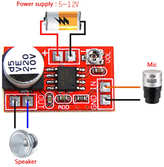 1PCS DC 5V-12V Micro Electret Amplifier MIC Condenser Mini Microphone Amplifier Board