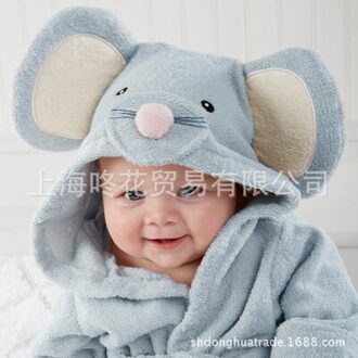 1pcs delicate praktische kinderen cartoon leuke katoenen badjas badhanddoek Perfect voor baby's van 0-12 maanden 05