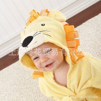 1pcs delicate praktische kinderen cartoon leuke katoenen badjas badhanddoek Perfect voor baby's van 0-12 maanden 4