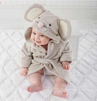 1pcs delicate praktische kinderen cartoon leuke katoenen badjas badhanddoek Perfect voor baby's van 0-12 maanden