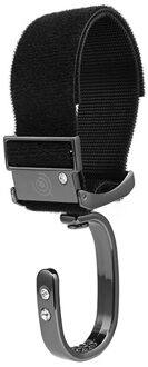 1Pcs Diamant Kinderwagen Haak Hanger 360 Graden Rotatie Kind Baby Winkelwagen Moeder En Baby Tas Fiets Haak zwart 12x4cm