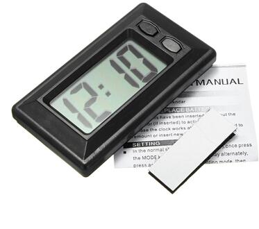 1Pcs Digitale Auto Elektronische Klok Elektronische Horloge Display Digitale Lcd-scherm Digitale Datum Tijd Klok Auto Accessoire