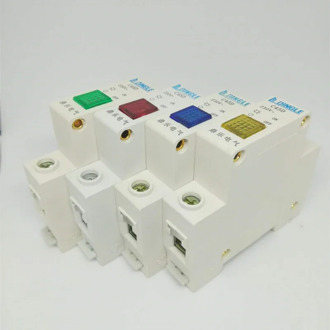 1Pcs Din Rail Mount 220V Indicator LED Lamp C45D Indicating LED Signal Light Indication Pilot Light