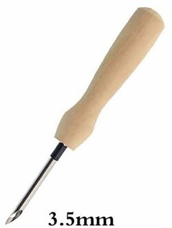 1Pcs Diy Breien Borduren Pen Houten Handvat Weven Naaien Vilten Craft Punch Naald Threader Set Diy Tool Naaien Accessoire 2