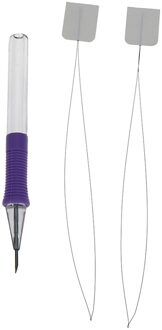 1Pcs Diy Breien Borduren Pen Houten Handvat Weven Naaien Vilten Craft Punch Naald Threader Set Diy Tool Naaien Accessoire 3