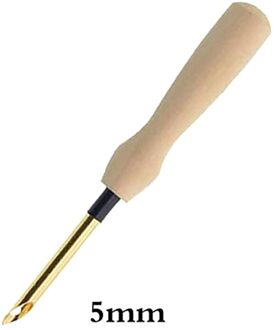 1Pcs Diy Breien Borduren Pen Houten Handvat Weven Naaien Vilten Craft Punch Naald Threader Set Diy Tool Naaien Accessoire
