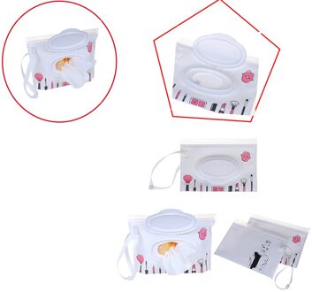 1Pcs Doekjes Draagtas Clutch En Schone Natte Doekjes Tas Voor Wandelwagen Cosmetische Pouch Met Easy-Carry 18Cm * 13Cm