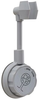 1Pcs Douche Beugel Universele Verstelbare Douchekop Houder Nozzle Base Stand Punch-Gratis 360 ° Rotatie Voor Badkamer accessoires grijs 1stk