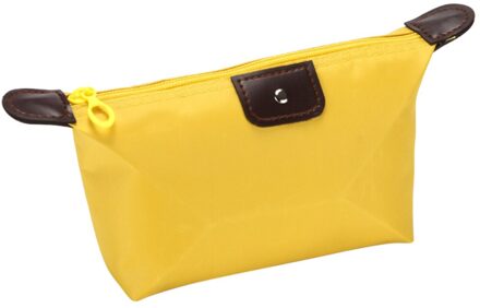 1Pcs Draagbare Cosmetische Bag Multi-Functionele Waterdichte Wassen Pouch Grote Capaciteit Travel Organizer Vrouwen Rits Make-Up Tas geel