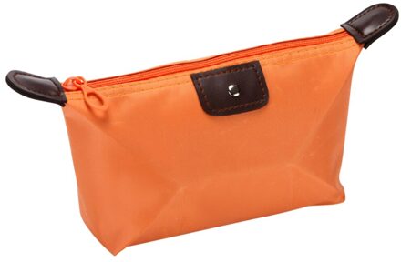 1Pcs Draagbare Cosmetische Bag Multi-Functionele Waterdichte Wassen Pouch Grote Capaciteit Travel Organizer Vrouwen Rits Make-Up Tas oranje