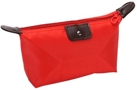 1Pcs Draagbare Cosmetische Bag Multi-Functionele Waterdichte Wassen Pouch Grote Capaciteit Travel Organizer Vrouwen Rits Make-Up Tas rood