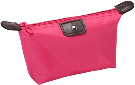 1Pcs Draagbare Cosmetische Bag Multi-Functionele Waterdichte Wassen Pouch Grote Capaciteit Travel Organizer Vrouwen Rits Make-Up Tas roos rood