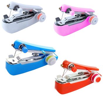1Pcs Draagbare Mini Handleiding Naaimachine Eenvoudige Bediening Naaien Gereedschap Naaien Doek Stof Handige Handwerken Tool Kleur Willekeurige