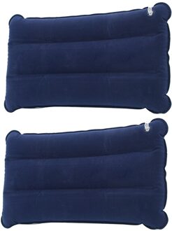 1Pcs Draagbare Ultralight Air Kussen Vierkante Draagbare Lucht Opblaasbare Camping Reizen Zachte Outdoor Reizen Wandelen Rest Kussen Marineblauw